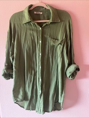 Ripcurl Olive Green Crept Button-Up Shirt